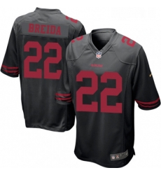 Mens Nike San Francisco 49ers 22 Matt Breida Game Black NFL Jersey