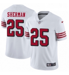 Mens Nike San Francisco 49ers 25 Richard Sherman Limited White Rush Vapor Untouchable NFL Jersey