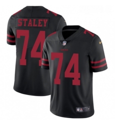 Mens Nike San Francisco 49ers 74 Joe Staley Black Vapor Untouchable Limited Player NFL Jersey