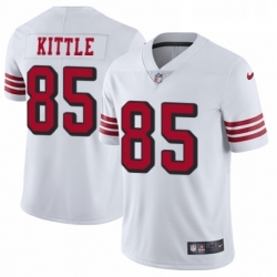 Mens Nike San Francisco 49ers 85 George Kittle Limited White Rush Vapor Untouchable NFL Jersey