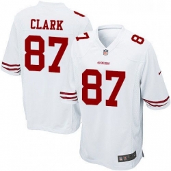 Mens Nike San Francisco 49ers 87 Dwight Clark Game White NFL Jersey