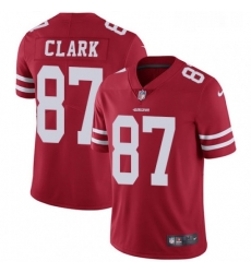 Mens Nike San Francisco 49ers 87 Dwight Clark Red Team Color Vapor Untouchable Limited Player NFL Jersey
