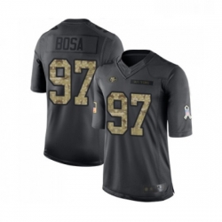 Mens San Francisco 49ers 97 Nick Bosa Limited Black 2016 Salute to Service Football Jersey