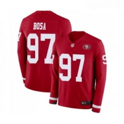 Mens San Francisco 49ers 97 Nick Bosa Limited Red Therma Long Sleeve Football Jersey