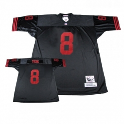 Mitchell and Ness San Francisco 49ers 8 Steve Young Authentic Black Throwback NFL Jersey