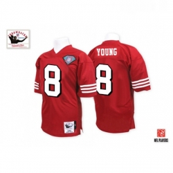 Mitchell and Ness San Francisco 49ers 8 Steve Young Red Team Color 75TH Authentic Throwback NFL Jersey