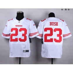 New San Francisco 49ers #23 Reggie Bush White Team Color Men Stitched NFL Elite Jersey