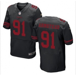 New San Francisco 49ers #91 Arik Armstead Black Alternate Mens Stitched NFL Elite Jersey