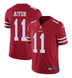 Nike 49ers 11 Brandon Aiyuk Red Team Color Men Stitched NFL Vapor Untouchable Limited Jersey