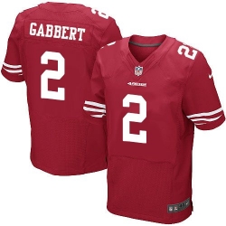 Nike 49ers #2 Blaine Gabbert Red Team Color Mens Stitched NFL Elite Jersey