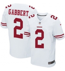 Nike 49ers #2 Blaine Gabbert White Mens Stitched NFL Elite Jersey