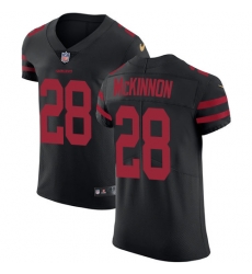 Nike 49ers #28 Jerick McKinnon Black Alternate Mens Stitched NFL Vapor Untouchable Elite Jersey