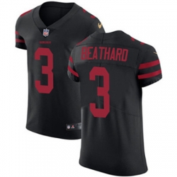 Nike 49ers #3 C J Beathard Black Alternate Mens Stitched NFL Vapor Untouchable Elite Jersey