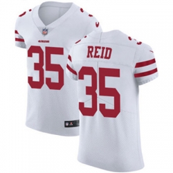 Nike 49ers #35 Eric Reid White Mens Stitched NFL Vapor Untouchable Elite Jersey