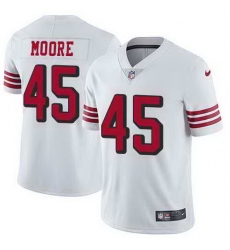 Nike 49ers 45 Tarvarius Moore White Color Rush Vapor Untouchable Limited Jersey