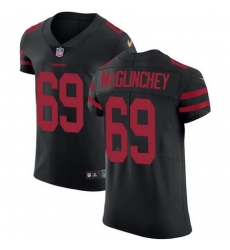 Nike 49ers #69 Mike McGlinchey Black Alternate Mens Stitched NFL Vapor Untouchable Elite Jersey