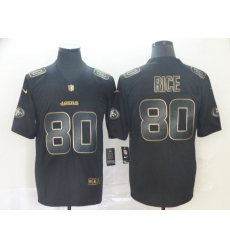 Nike 49ers 80 Jerry Rice Black Gold Vapor Untouchable Limited Jersey