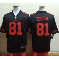 Nike 49ers #81 Anquan Boldin Black Alternate Mens Stitched NFL Game Jersey