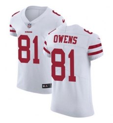 Nike 49ers #81 Terrell Owens White Mens Stitched NFL Vapor Untouchable Elite Jersey