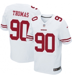 Nike 49ers #90 Solomon Thomas White Mens Stitched NFL Elite Jersey