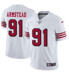 Nike 49ers #91 Arik Armstead White Rush Mens Stitched NFL Vapor Untouchable Limited Jersey