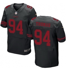 Nike 49ers #94 Solomon Thomas Black Alternate Mens Stitched NFL Elite Jersey