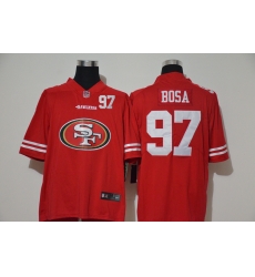 Nike 49ers 97 Nick Bosa Red Team Big Logo Number Vapor Untouchable Limited Jersey