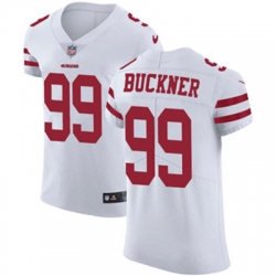 Nike 49ers #99 DeForest Buckner White Mens Stitched NFL Vapor Untouchable Elite Jersey
