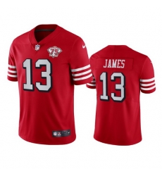 Nike San Francisco 49ers 13 Richie James Red Rush Men 75th Anniversary Stitched NFL Vapor Untouchable Limited Jersey