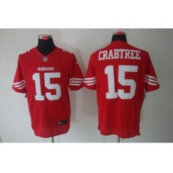 Nike San Francisco 49ers 15 Michael Crabtree Red Elite NFL Jersey