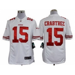 Nike San Francisco 49ers 15 Michael Crabtree White Limited NFL Jersey