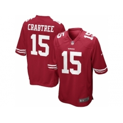 Nike San Francisco 49ers 15 Michael Crabtree red Game NFL Jersey