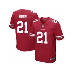Nike San Francisco 49ers 21 Reggie Bush Red Elite NFL Jersey