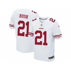 Nike San Francisco 49ers 21 Reggie Bush White Elite NFL Jersey