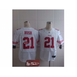 Nike San Francisco 49ers 21 Reggie Bush white Elite Signature NFL Jersey