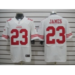 Nike San Francisco 49ers 23 LaMichael James White Elite NFL Jersey