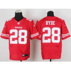Nike San Francisco 49ers 28 Carlos Hyde Red Elite NFL Jersey