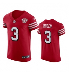 Nike San Francisco 49ers 3 Josh Rosen Red Rush Men 75th Anniversary Stitched NFL Vapor Untouchable Elite Jersey