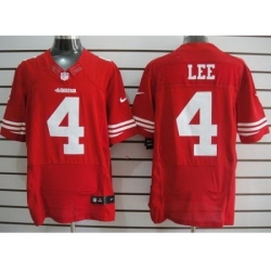 Nike San Francisco 49ers 4 Andy Lee Red Elite NFL Jersey