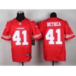 Nike San Francisco 49ers 41 Antoine Bethea Red Elite NFL Jersey