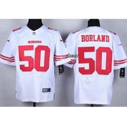 Nike San Francisco 49ers 50 Chris Borland White Elite NFL Jersey