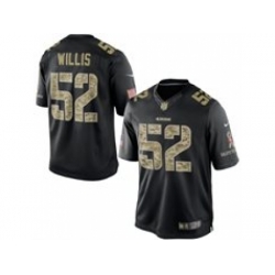 Nike San Francisco 49ers 52 Patrick Willis Black Limited Salute To Service NFL Jersey