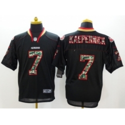 Nike San Francisco 49ers 7 Colin Kaepernick Black Elite Camo Fashion NFL Jersey
