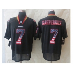 Nike San Francisco 49ers 7 Colin Kaepernick Black Elite USA Flag Fashion NFL Jersey