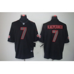 Nike San Francisco 49ers 7 Colin Kaepernick Black Limited Impact NFL Jersey