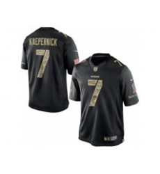 Nike San Francisco 49ers 7 Colin Kaepernick Black Limited Salute To Service NFL Jersey