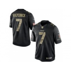 Nike San Francisco 49ers 7 Colin Kaepernick Black Limited Salute To Service NFL Jersey