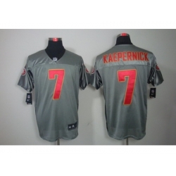 Nike San Francisco 49ers 7 Colin Kaepernick Grey Elite Shadow NFL Jersey
