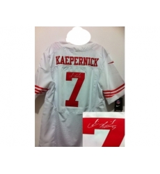 Nike San Francisco 49ers 7 Colin Kaepernick White Elite Signed NFL Jersey