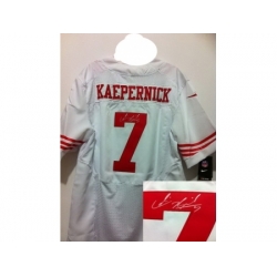 Nike San Francisco 49ers 7 Colin Kaepernick White Elite Signed NFL Jersey